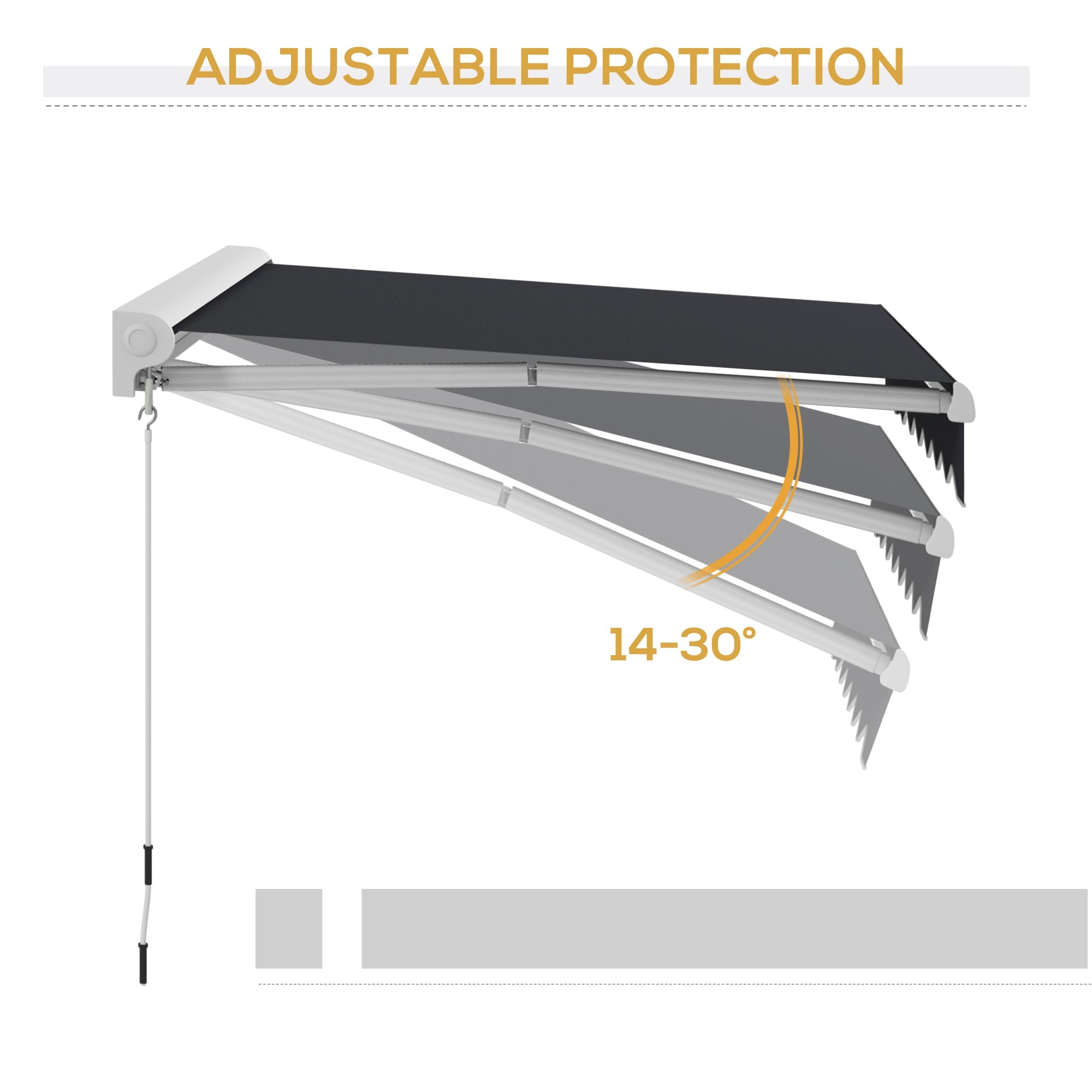 Aosom Motorized Patio Awning 10'x8' - Electric Retractable Sunshade with Remote, Aluminum Frame for Door & Window 