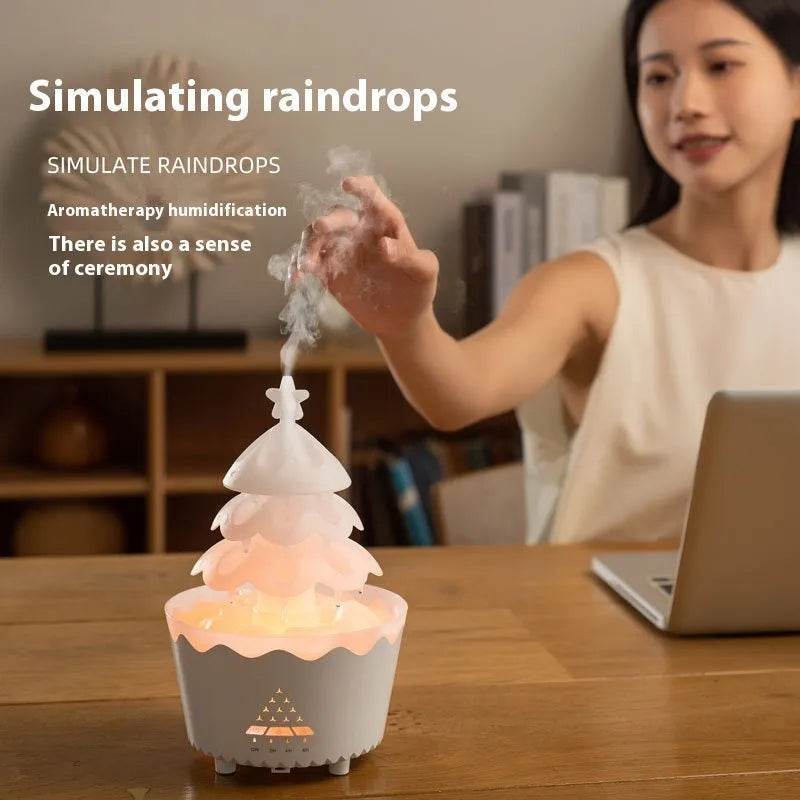 2024 New Design Essential Oil Aroma Diffuser Household Mute Small Remote Control Humidifier Suitable For Home Christmas Gift 