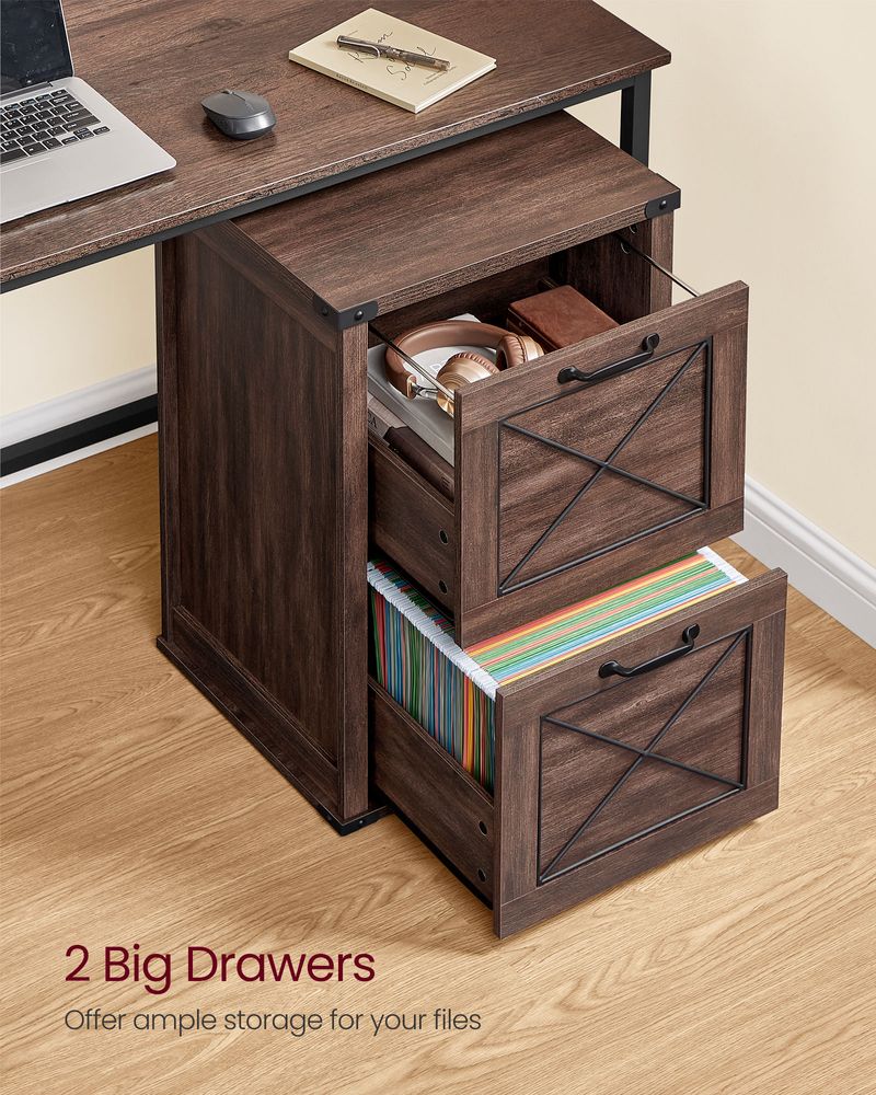 VASAGLE File Cabinet with 2 File Drawers, Fit A4 