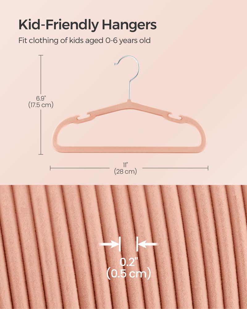 SONGMICS Kids Hangers 50 Pack 
