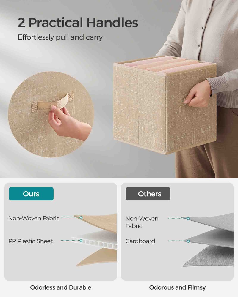 SONGMICS Set of 8 Foldable Storage Cubes 