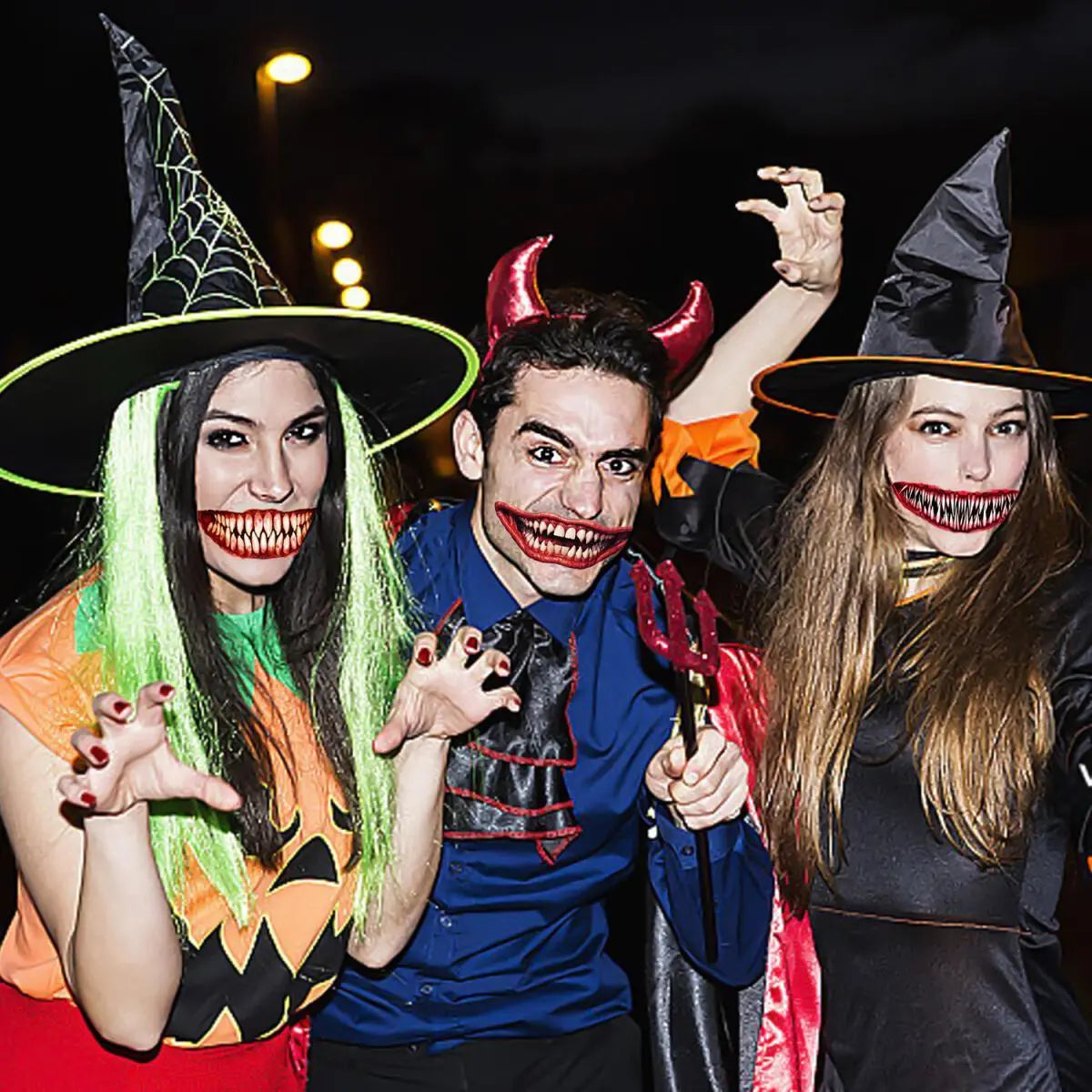 18 Pieces Of Scary And Realistic Design Halloween Temporary Tattoo Stickers 