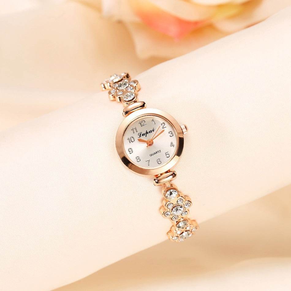 Ladies flower bracelet watch 