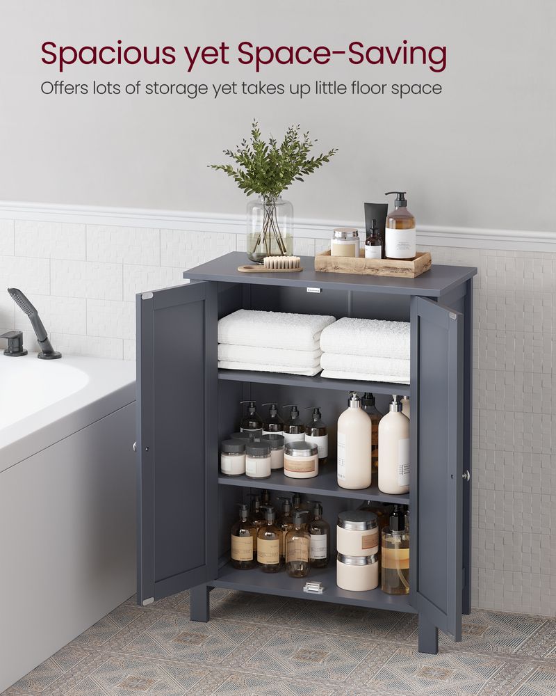 VASAGLE Bathroom Storage Unit with 2 Adjustable Shelves 