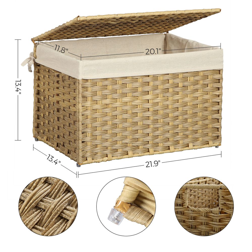 SONGMICS Storage Basket with Lid 