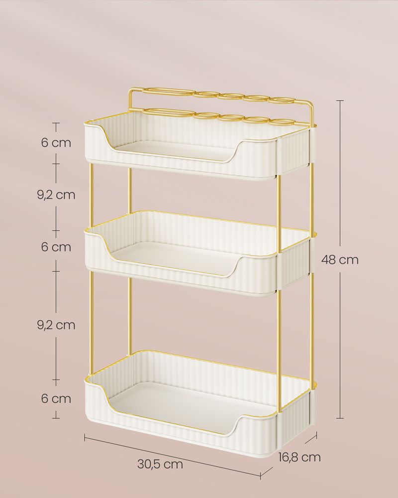 SONGMICS 3-Tier Makeup Organizer 