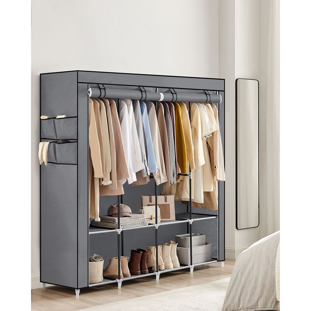 SONGMICS Wardrobe Closet Organizer with Cover 