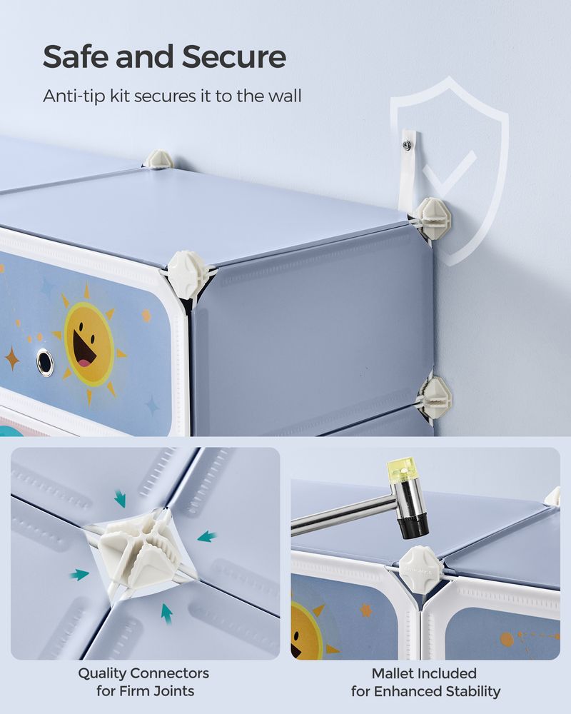 SONGMICS Kids' Shoe Rack with Doors 
