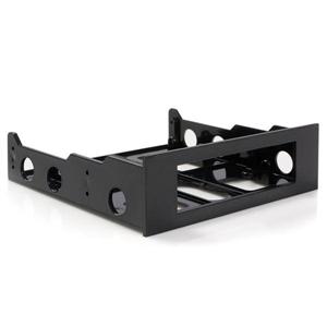 3.5" to 5.25" Front Bay Mounting Bracket - Desktop Front Bay Adapter - Black