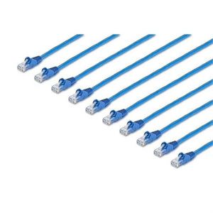 25 ft. CAT6 Ethernet Cable - 10 Pack - ETL Verified - Blue CAT6 Patch Cord - Snagless RJ45 Connectors - 24 AWG - UTP