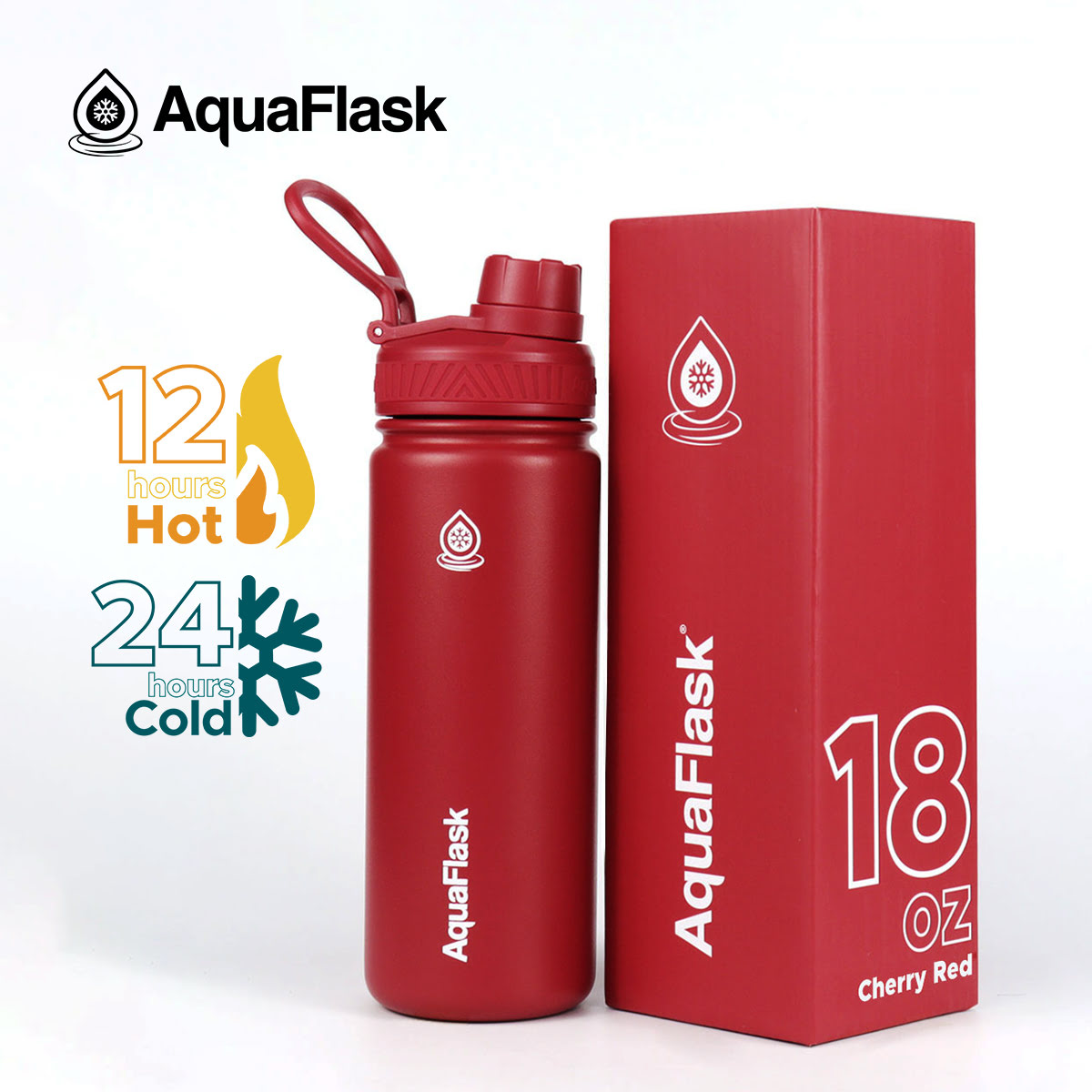 AquaFlask Original Vacuum Insulated Water Bottles 530ml (18oz) 