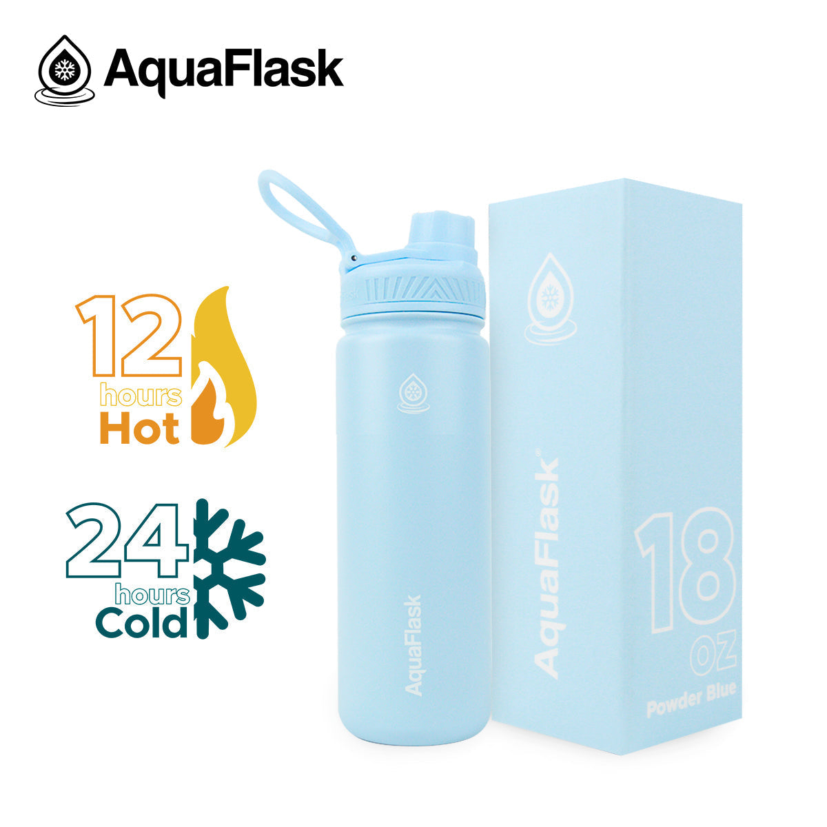 AquaFlask Original Vacuum Insulated Water Bottles 530ml (18oz) 
