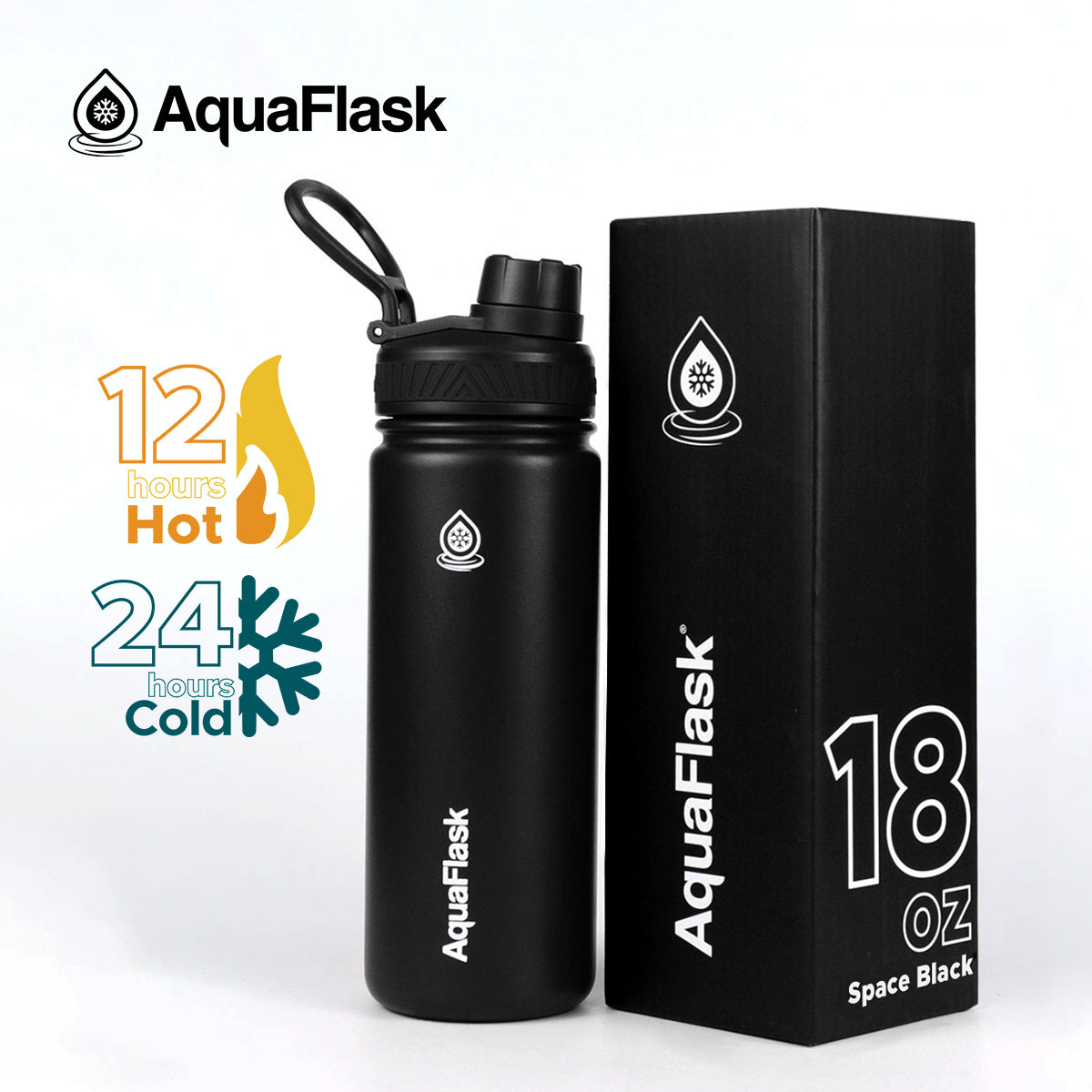 AquaFlask Original Vacuum Insulated Water Bottles 530ml (18oz) 