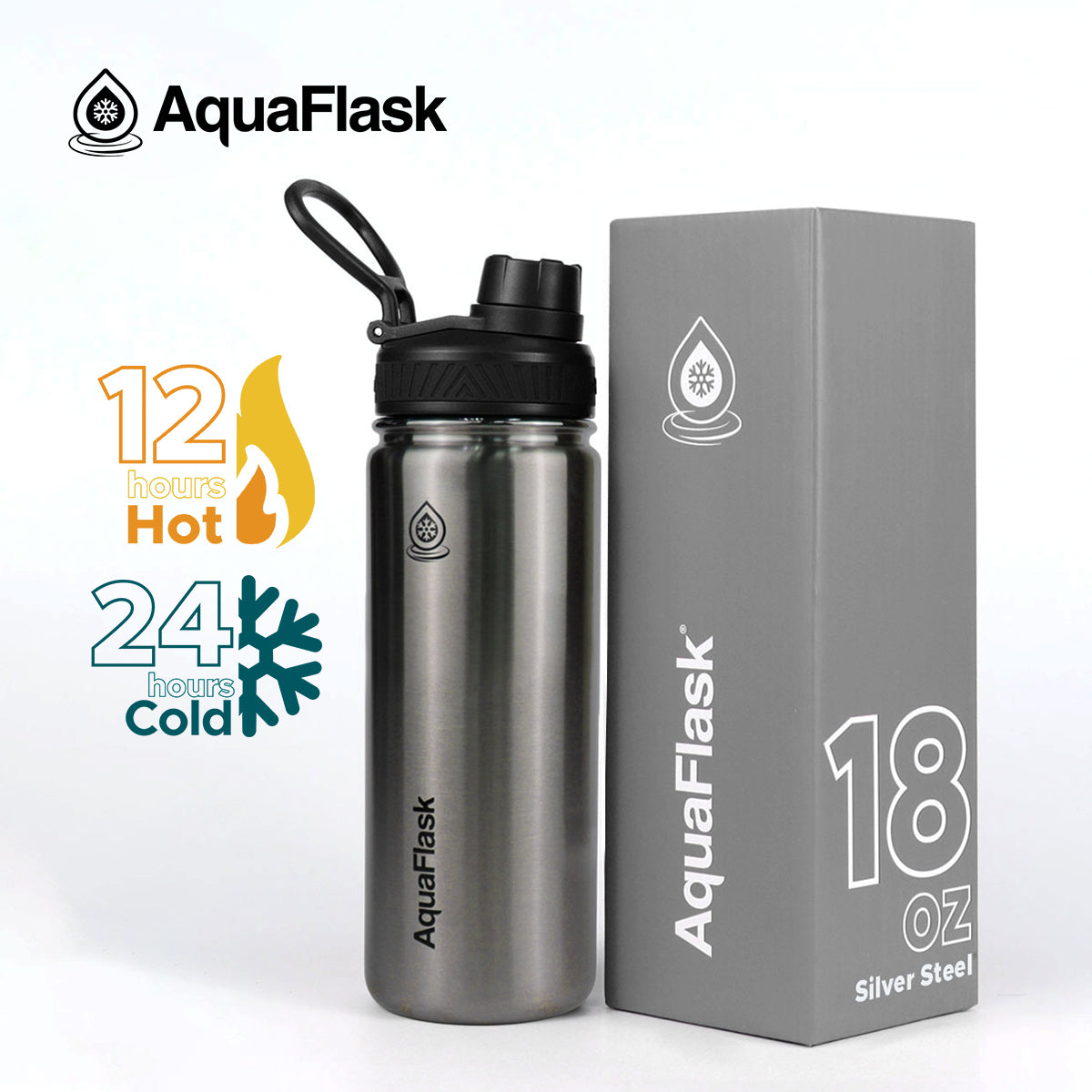 AquaFlask Original Vacuum Insulated Water Bottles 530ml (18oz) 