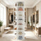 8-Tier 360° Rotating Shoe Rack, 32-Compartment Shoe Tower Organizer & Display Storage – White