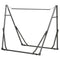 Outsunny Portable Hammock Stand 2 in 1 Net Stand Clothes Drying Rack for Patio Garden Yard Black