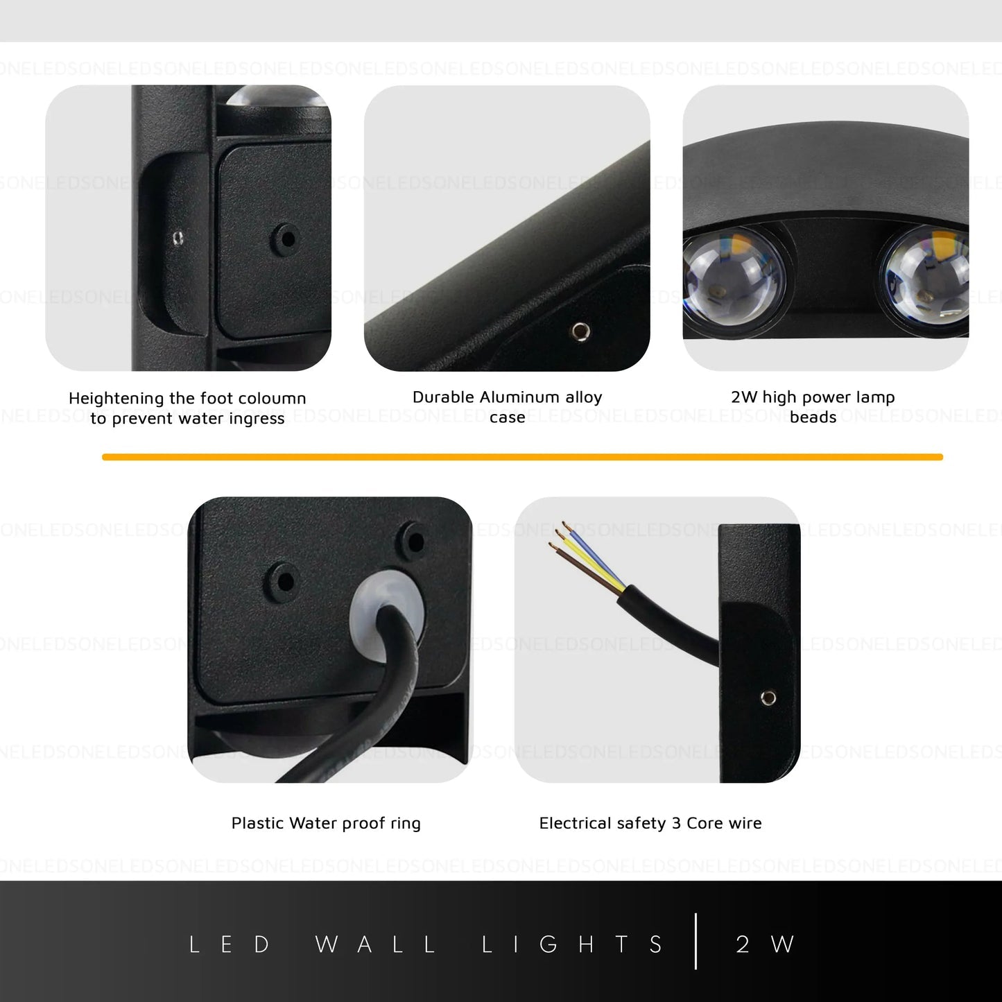 Modern IP54 Waterproof LED Wall Lighting~1604