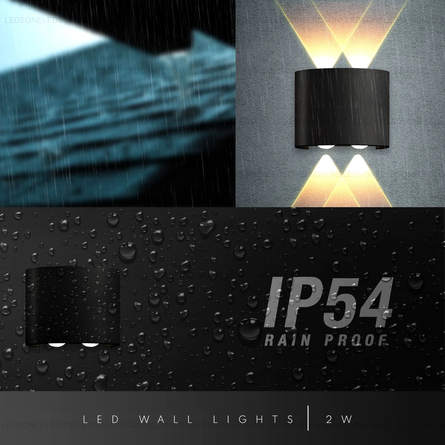 Modern IP54 Waterproof LED Wall Lighting~1604