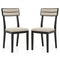 Modern Dining Chairs Set of 2 with Tilt Backrest for Dining Room-Black