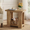 End Table 2-Tier Farmhouse Side Table with Storage Shelves 27.56