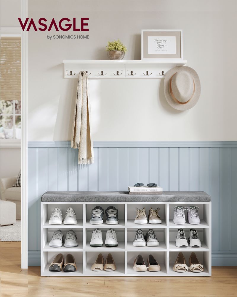 VASAGLE Shoe Bench with Cushion 