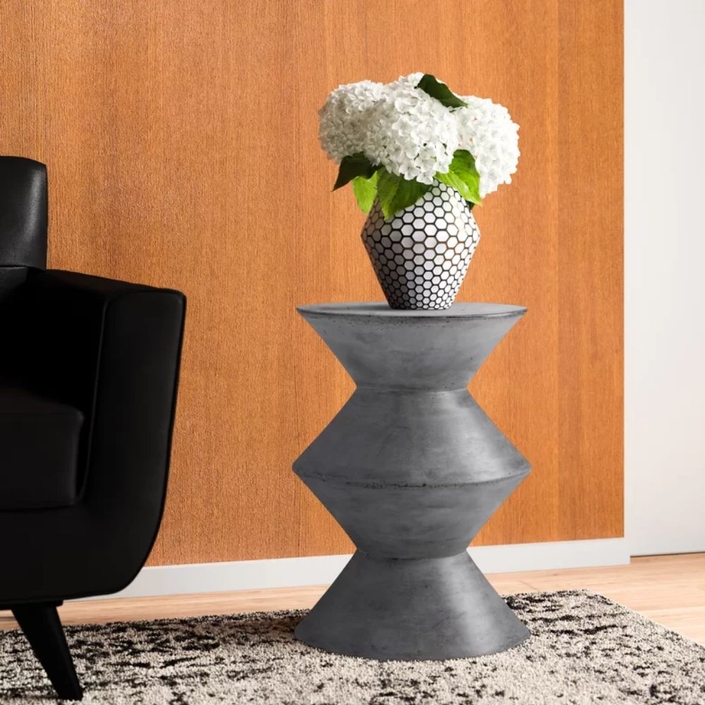 Charlie Concrete Terrazzo Mid-Century End Table 