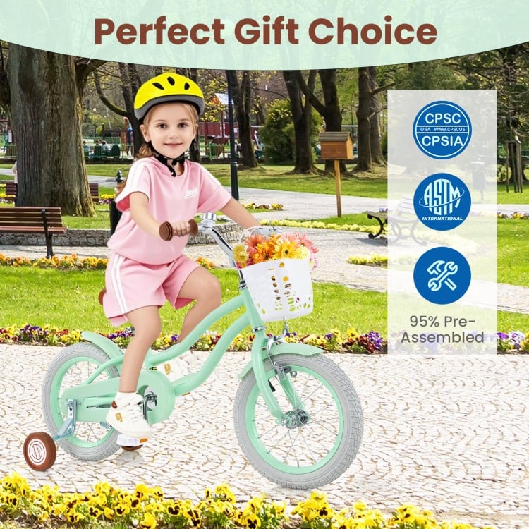 16 Inch Kids Bike with Adjustable Seat and Bell for Kids 3-8 Years Olds-16 inches