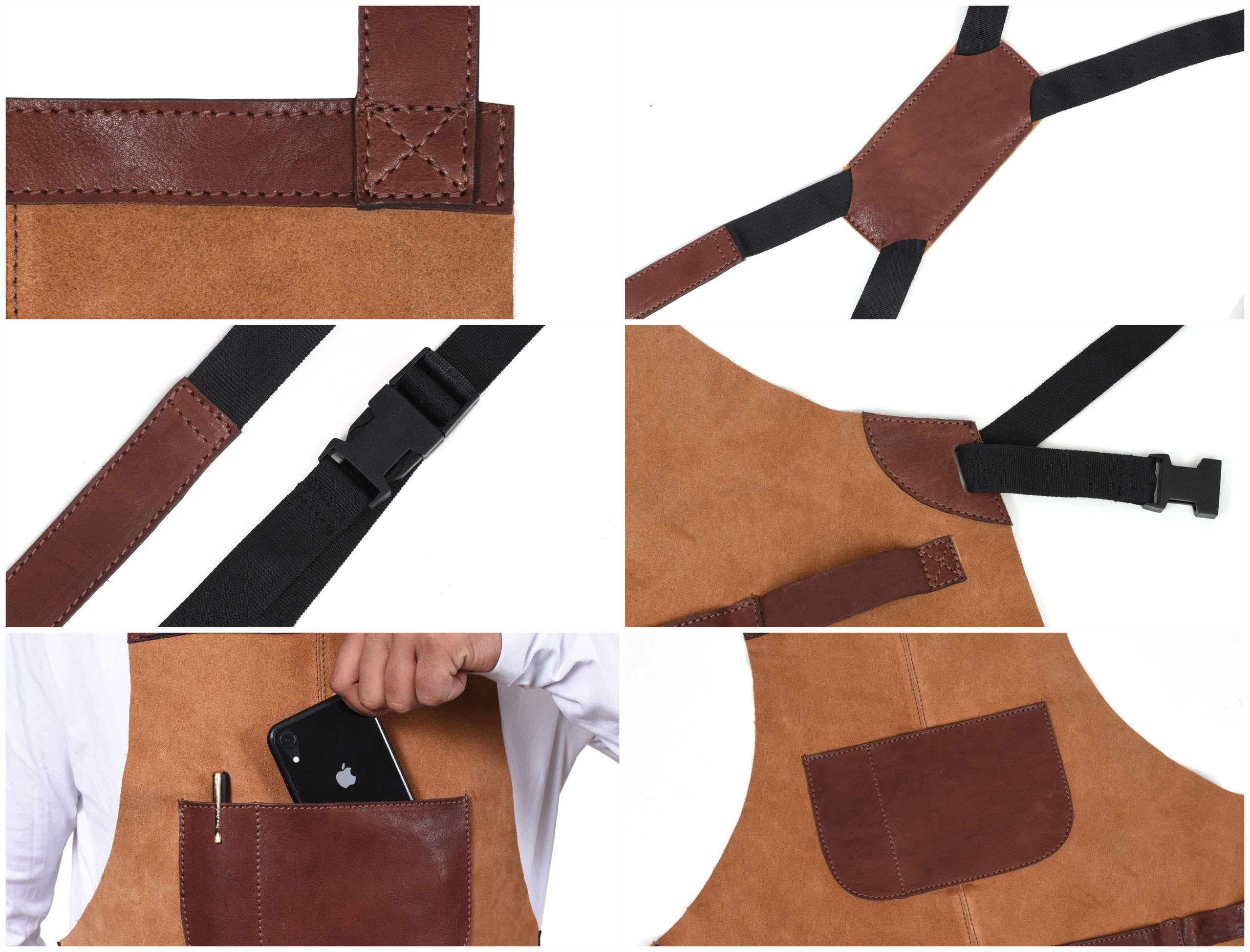 Genuine Leather Suede Apron