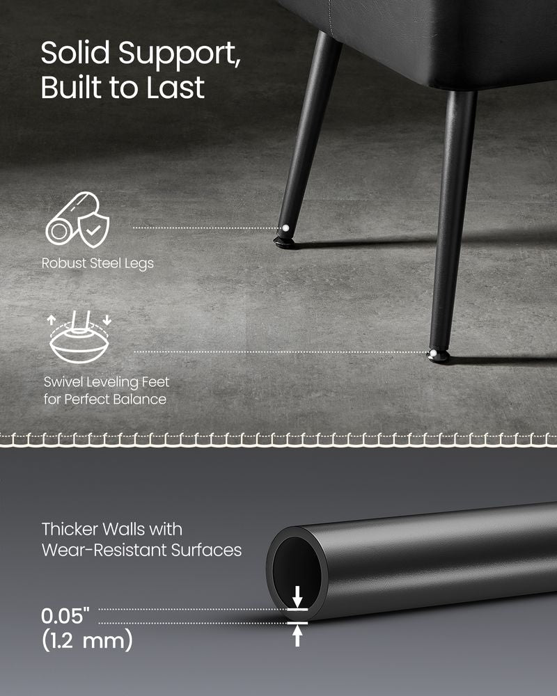 VASAGLE EKHO Collection - Ottoman Bench with Steel Legs 