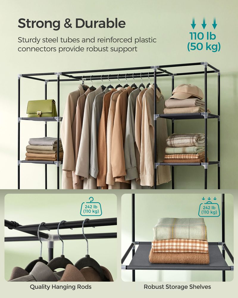 SONGMICS Portable Closet with Non-Woven Fabric Cover 