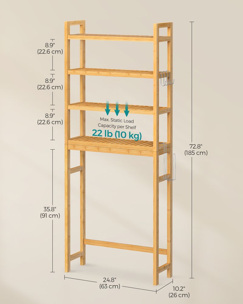SONGMICS Over The Toilet Storage 