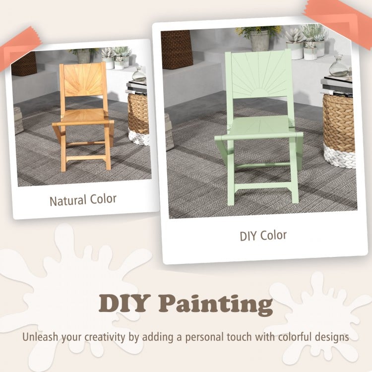 2 Pieces Folding Patio Chairs with Inclined Backrest