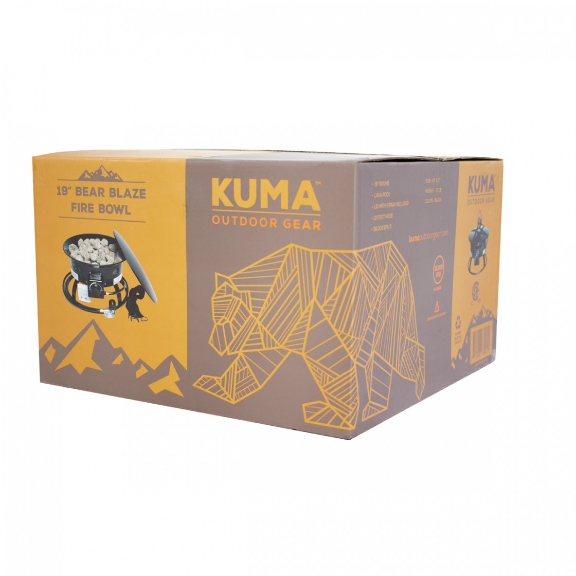 Kuma 19" Bear Blaze Bowl Propane Fire Bowl