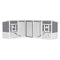 Chicken Coop with Run, L-Shaped Wooden Chicken House with 2 Houses, Outdoor Hen House with Waterproof Roof and Ramps