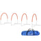 Dog Agility Kit Pet Obstacle Course Training Equipment Outdoor with Weave Poles, Carry Bag, Orange