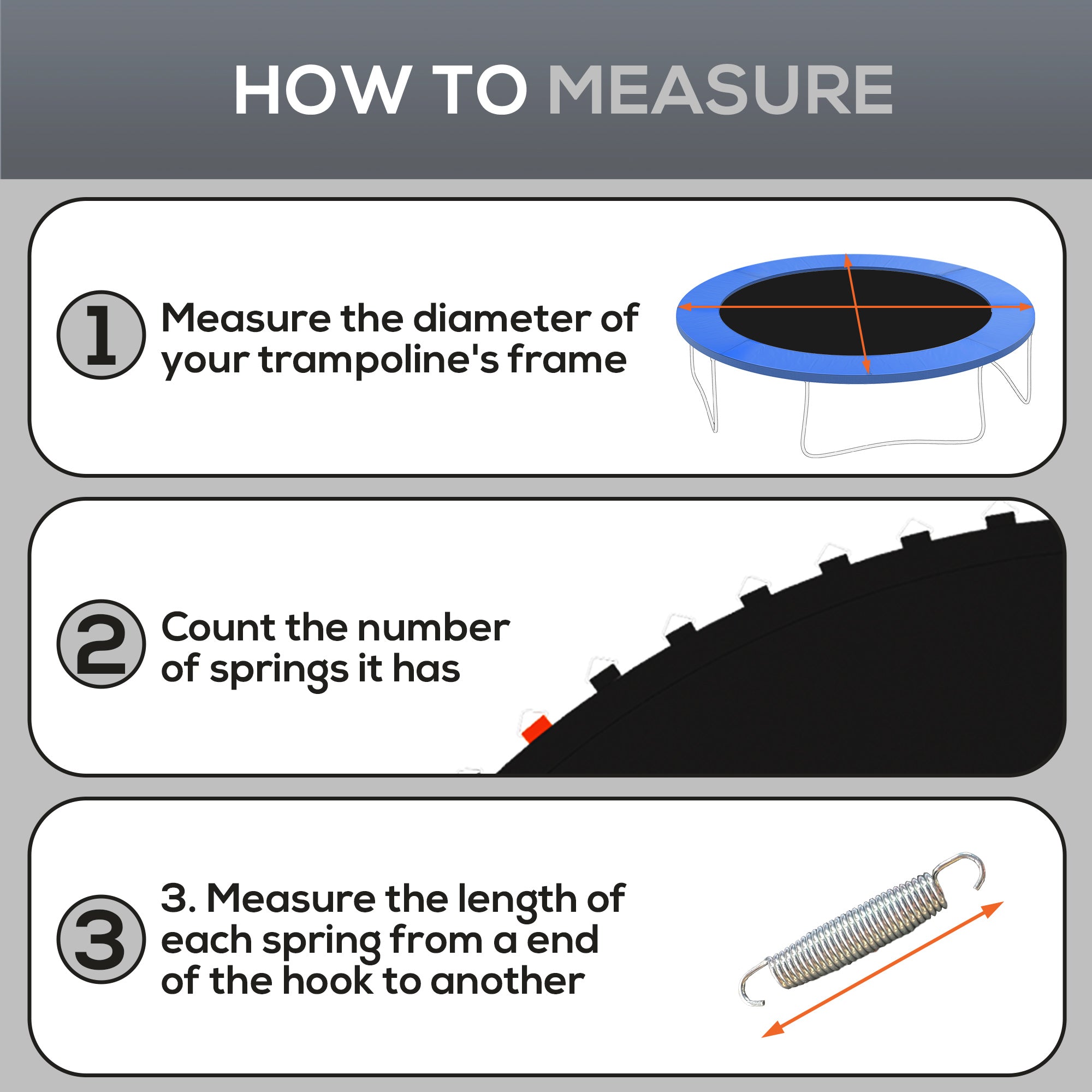 Soozier Trampoline Replacement Mat, Fits 14' Trampoline w/ 80 V-Hooks & 5.5" Springs (Spring & Frame not Included), Black 