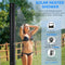 Outsunny Outdoor Solar Shower 7ft with 360 Rotating Head Foot Faucet Adjustable Temperature Pressure Black