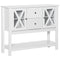 HOMCOM Glass Door Living Room Console: Modern Sideboard, Buffet Bar Cabinet with Storage Drawers and Adjustable Shelves