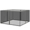 Outsunny Replacement Mosquito Netting for Gazebo 12' x 12' Black Screen Walls for Canopy with Zippers