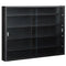 HOMCOM Display Delight: Unique 5-Tier Wall Shelf Cabinet with 2 Glass Doors, 4 Adjustable Shelves, Perfect for Home Decor, Black Finish