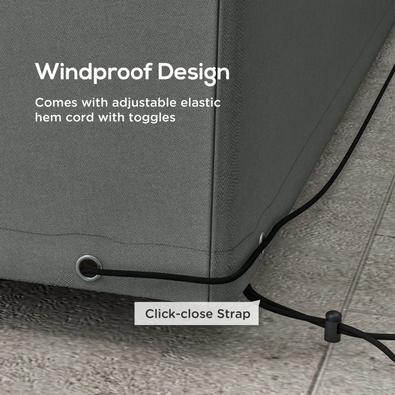 Patio Furniture Cover for Outdoor Sectional Sofa Set Waterproof Windproof Oxford Fabric, 97" x 65" x 26", Dark Grey
