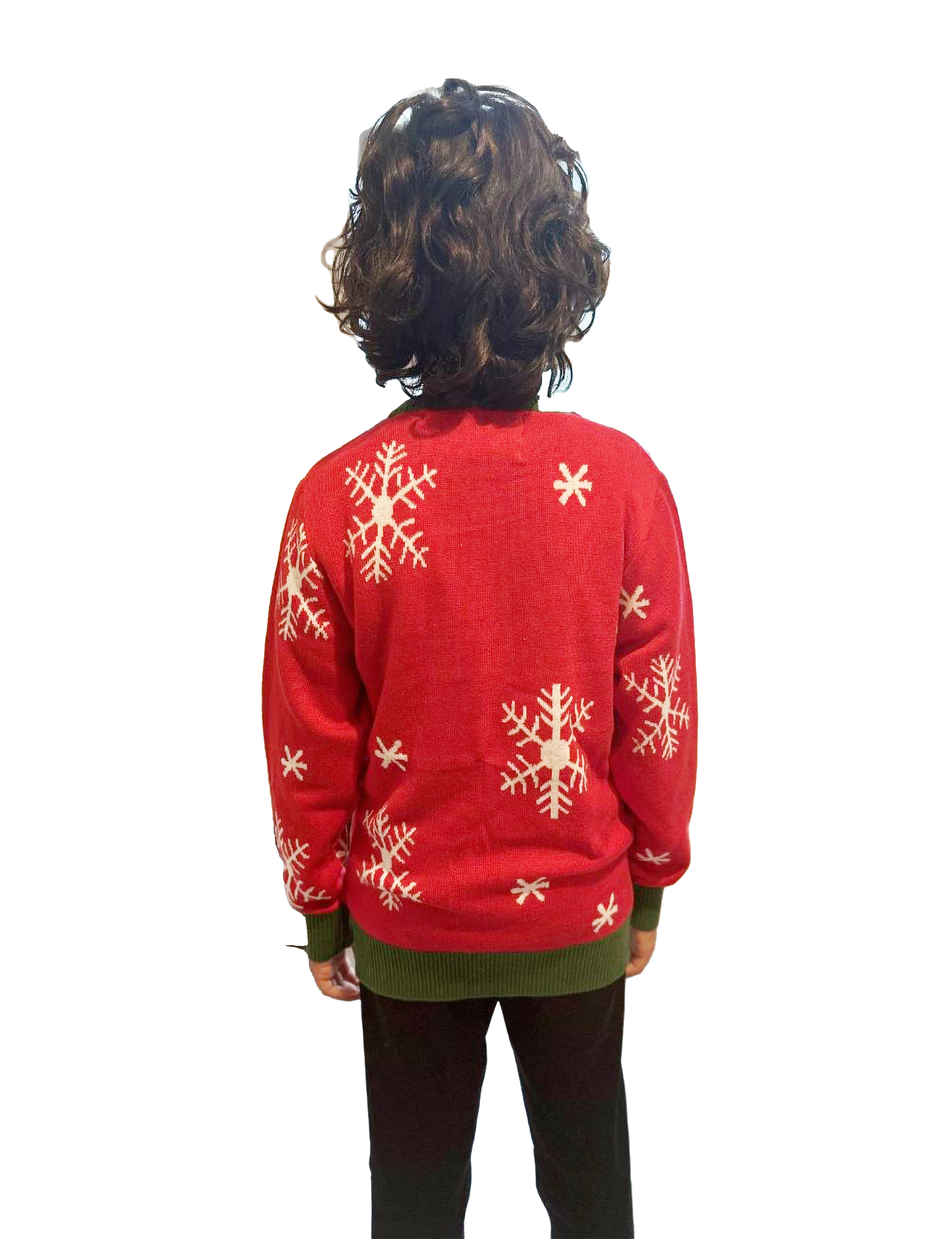 Girl Reindeer Sweater With a Pompom 