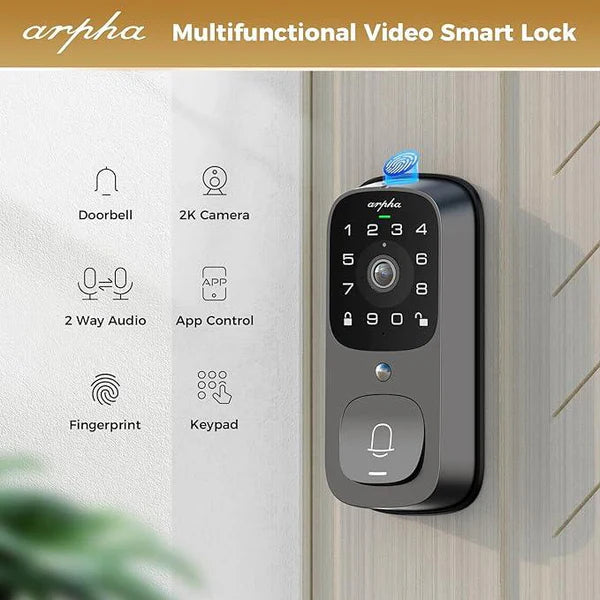 ARPHA AL501 Smart Door Lock with Video Camera - 6 in 1 