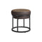 SONGMICS HOME LUIZ Collection - Round Ottoman Footstool Steel Frame