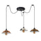 Industrial Three-head Spider Pendant Light Chandelier~1570