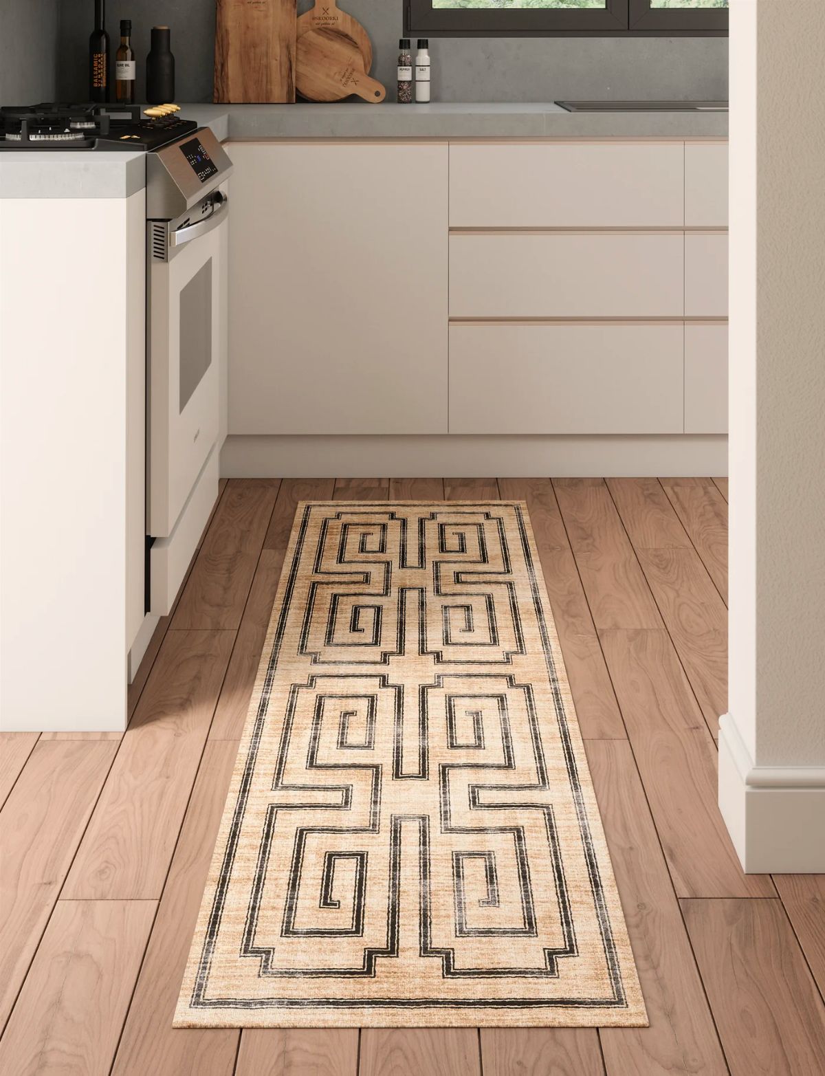 Noa Natural Black Rug 