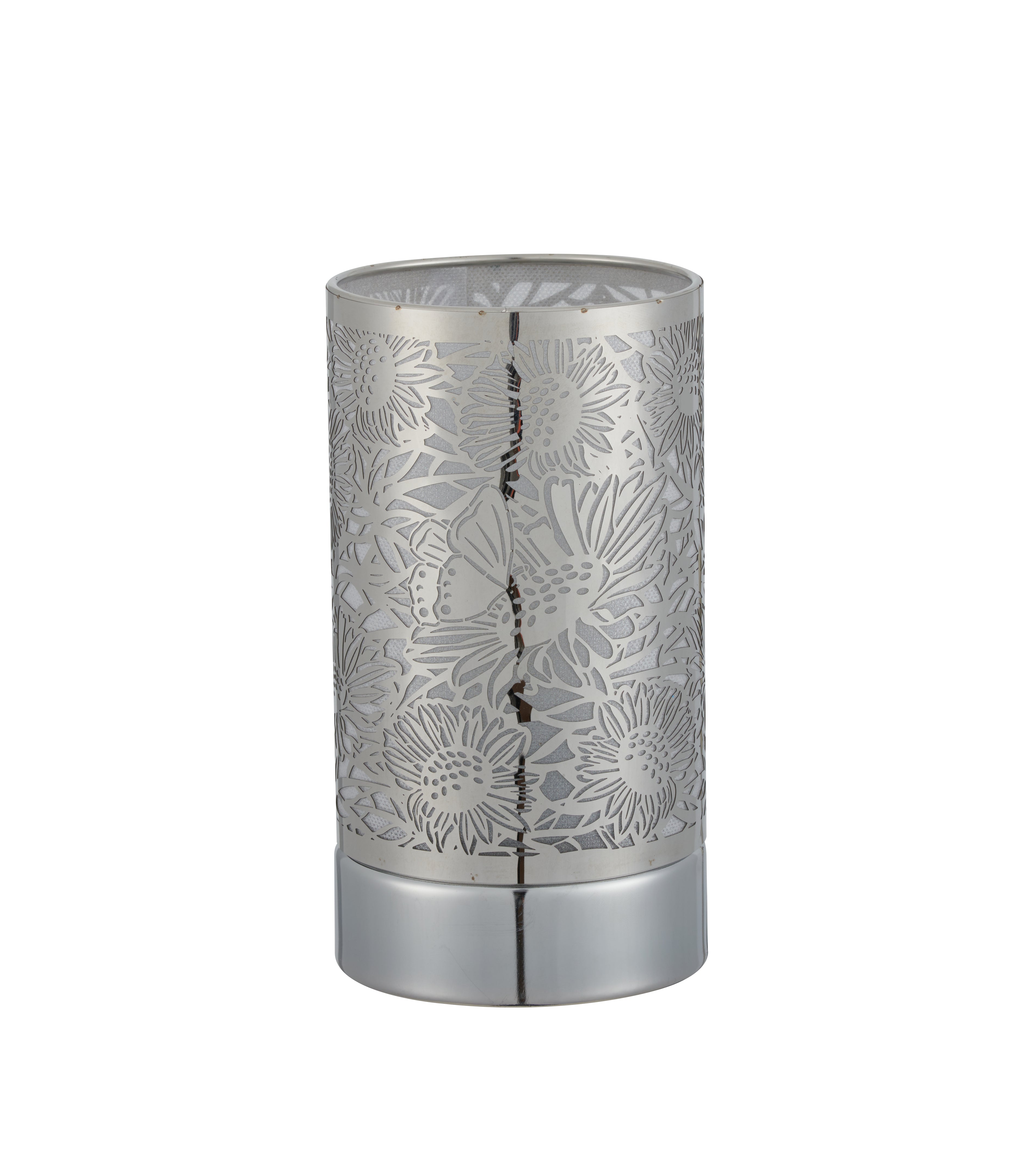 7" touch lamp-Fragrance Wax Melts Warmer -Electric Candle Essential Oil Burner-Metal Silver Sunflower Table Decor