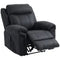 HOMCOM Manual Recliner Chair with Vibration Massage, Side Pockets, Microfibre Reclining Chair for Living Room, Black