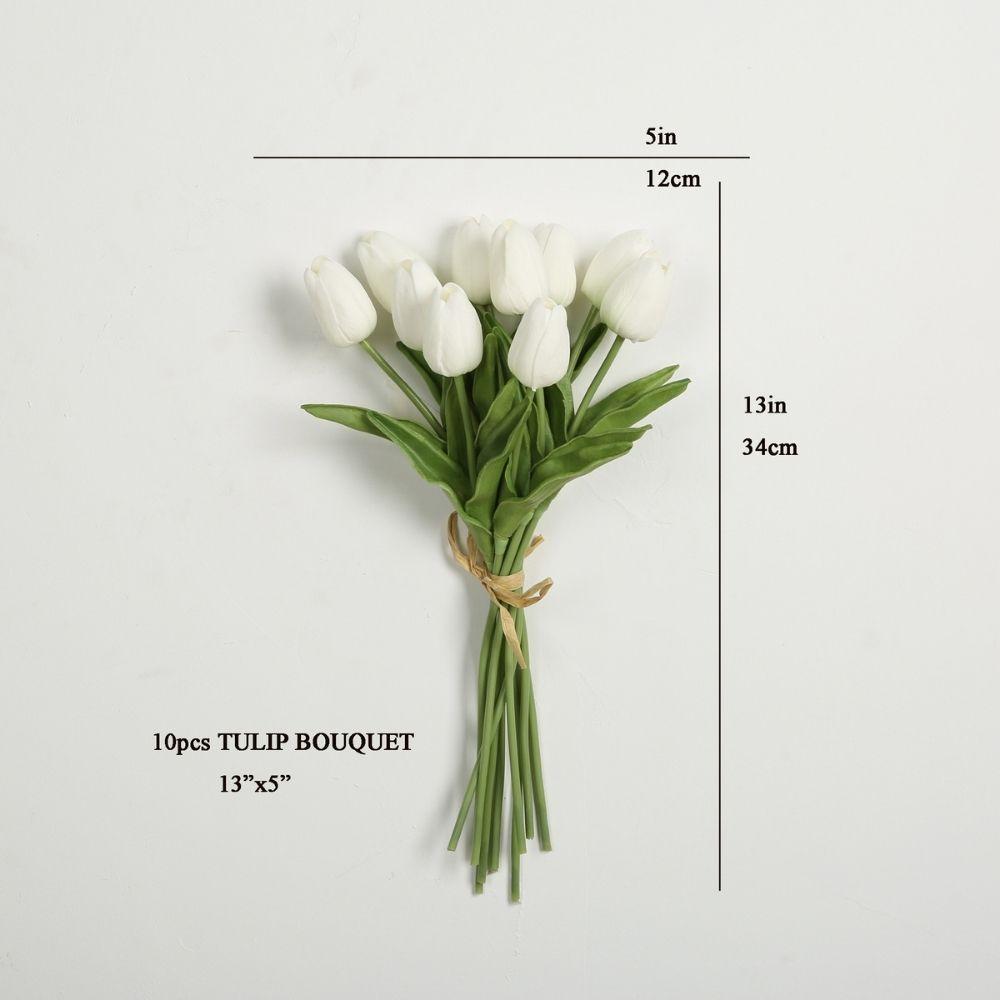 Nira Artificial 10Pcs Tulip Bouquet 13''X5'' 