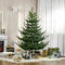 HOMCOM Artificial Christmas Tree with Metal Base, Classic Green Xmas Tree for Holiday Decoration